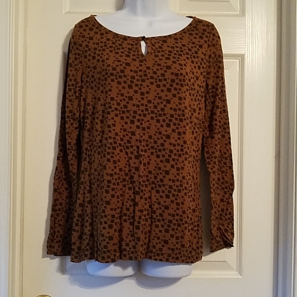Brown long sleeve Preswick & Moore shirt
